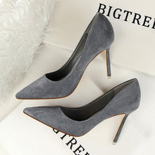 Load image into Gallery viewer, BIGTREE shoes Women's high heels sexy pumps Blue heels 2019 Female party shoe ladies stiletto pointed fashion zapatos de mujer