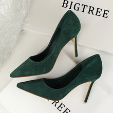Load image into Gallery viewer, BIGTREE shoes Women's high heels sexy pumps Blue heels 2019 Female party shoe ladies stiletto pointed fashion zapatos de mujer
