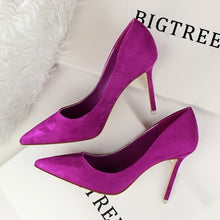 Load image into Gallery viewer, BIGTREE shoes Women's high heels sexy pumps Blue heels 2019 Female party shoe ladies stiletto pointed fashion zapatos de mujer
