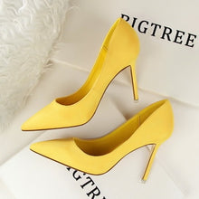 Load image into Gallery viewer, BIGTREE shoes Women's high heels sexy pumps Blue heels 2019 Female party shoe ladies stiletto pointed fashion zapatos de mujer